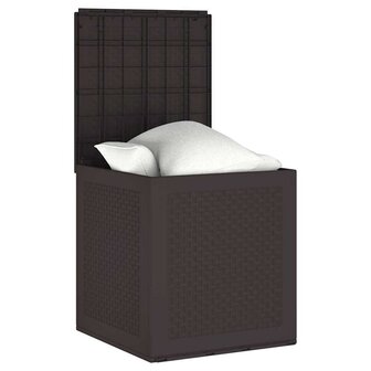 Tuinopbergbox 55x53x57 cm polypropeen bruin 2