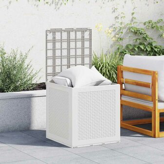 Tuinopbergbox 55x53x57 cm polypropeen wit 3
