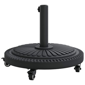 Parasolvoet met wielen rond voor &Oslash;38-48 mm palen 13 kg 5