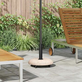 Parasolvoet met wielen voor 37/42/52/58mm stokken - Geel Beton 1