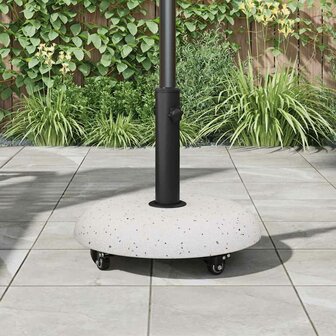 Parasolvoet met wielen voor 37/42/52/58 mm stokken - Wit Beton 3