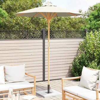 Parasol 180x230 cm bamboe cr&egrave;mewit 2
