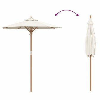 Parasol 180x230 cm bamboe cr&egrave;mewit 5
