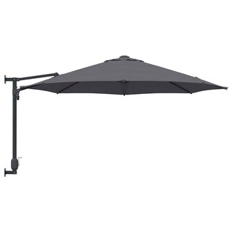 Wandgemonteerde Tuinparasol Antraciet 250 cm 4