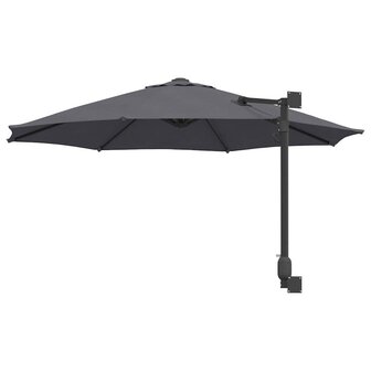 Wandgemonteerde Tuinparasol Antraciet 250 cm 5