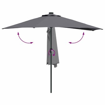 Tuinparasol Antraciet 294 x 150 x 224 cm Stof 8