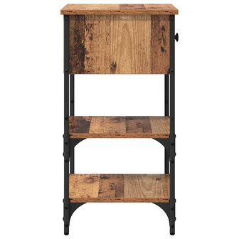 Nachtkast Oud Hout 34x36x70 cm Samengesteld Hout 6
