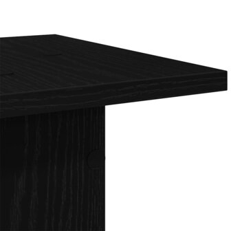 Plantenstandaards 2 st 30x30x80 cm bewerkt hout zwart eiken 7