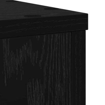 Plantenstandaards 2 stuks Zwart Eiken 20x20x30 cm Geengineerd Hout 7