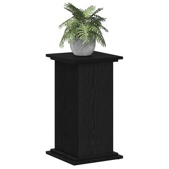 Plantenstandaard Zwart Eiken 33x33x60 cm Ge&euml;ngineerd Hout 2