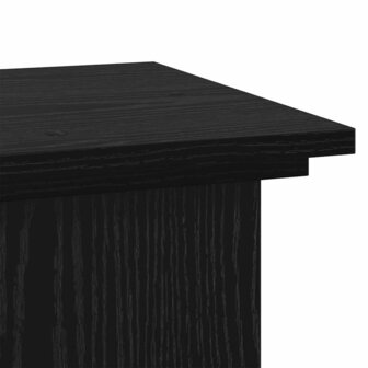 Plantenstandaard Zwart Eiken 33x33x80 cm Geengineerd Hout 7