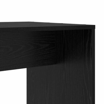 Bureau met plank met opslag Zwart eiken 138.5 x 55 x 143 cm Bewerkt hout 6