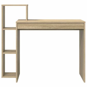 Bureau met Opbergruimte Sonoma Eiken 100x40x90 cm Gelaagd Hout 3