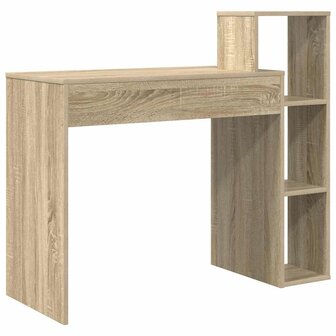 Bureau met Opbergruimte Sonoma Eiken 100x40x90 cm Gelaagd Hout 5