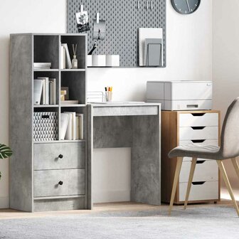 Bureau Betongrijs 60x40x76 cm Geengineerd Hout 1