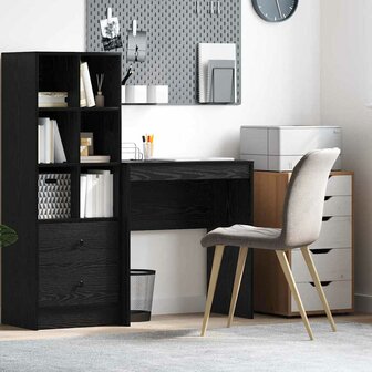 Bureau Zwart Eiken 70x40x76 cm Geengineerd Hout 1