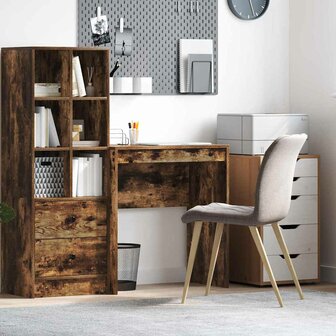 Bureau Gerookt Eiken 70x40x76 cm Geengineerd Hout 1