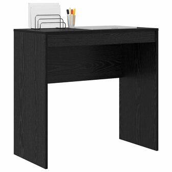 Bureau Zwart Eiken 80x40x76 cm Kunststof Hout 2