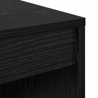 Bureau Zwart Eiken 80x40x76 cm Kunststof Hout 6