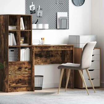 Bureau Gerookt Eiken 80x40x76 cm Gelaagd Hout 1