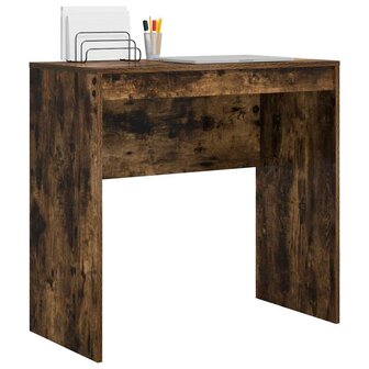 Bureau Gerookt Eiken 80x40x76 cm Gelaagd Hout 2