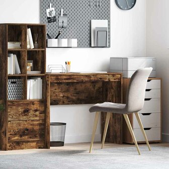 Bureau Rook Eik 90x40x76 cm Geengineerd Hout 1