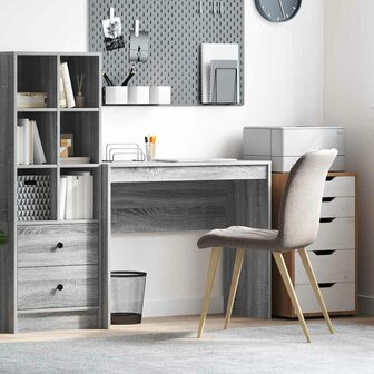 Bureau Grijs Sonoma 90x40x76 cm Gelaagd Hout 1