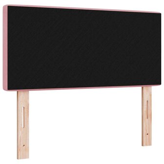 LED Hoofdbord met Kristalknop in Geplooid Roze Velvet, 90 cm 6