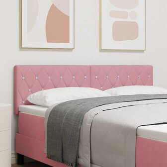 LED Hoofdeinde met Kristalknop Roze 80 cm Velvet 1