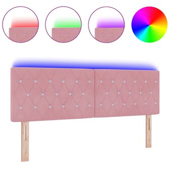 LED Hoofdeinde met Kristalknop Roze 80 cm Velvet 2