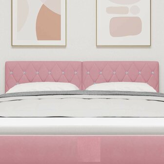 LED Hoofdeinde met Kristalknop Roze 80 cm Velvet 3