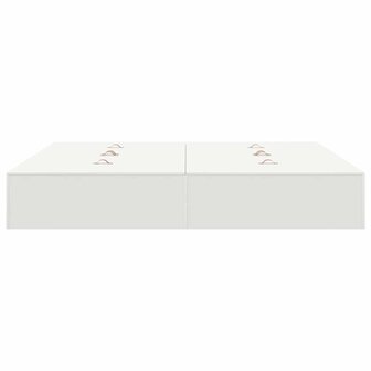 Bedframe met opbergruimte wit 200x200 cm 6
