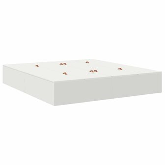 Bedframe met opbergruimte wit 200x200 cm 7
