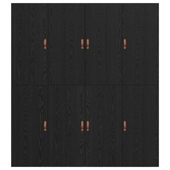 Bedframe met opbergruimte zwart eikenkleurig 200x200 cm 8