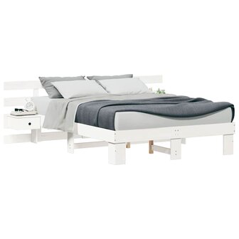 Bedframe met lade Wit 150 x 200 cm Hout 2
