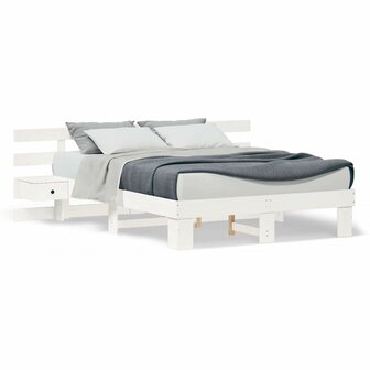 Bedframe met lade Wit 150 x 200 cm Hout 3