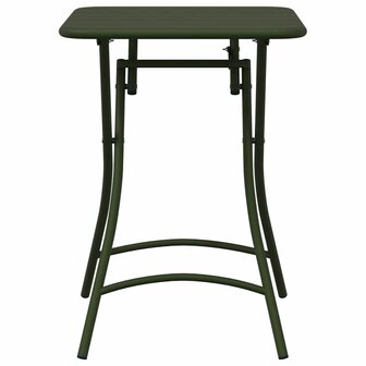 Tuintafel inklapbaar 55x55x73 cm staal donkergroen 3