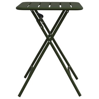 Tuintafel inklapbaar 55x55x73 cm staal donkergroen 4