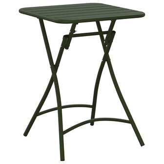 Tuintafel inklapbaar 55x55x73 cm staal donkergroen 5