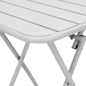 Tuintafel inklapbaar 55x55x73 cm staal wit 6