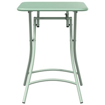 Tuintafel inklapbaar 55x55x73 cm staal lichtmint 3