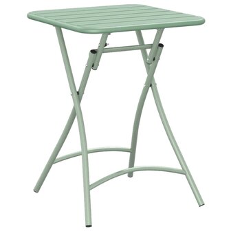 Tuintafel inklapbaar 55x55x73 cm staal lichtmint 5