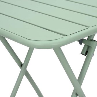 Tuintafel inklapbaar 55x55x73 cm staal lichtmint 6