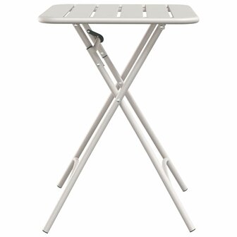 Tuintafel inklapbaar 55x55x73 cm staal beige 4