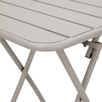 Tuintafel inklapbaar 55x55x73 cm staal beige 6