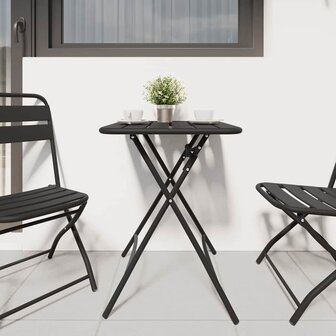 Tuintafel inklapbaar 55x55x73 cm staal antraciet 2