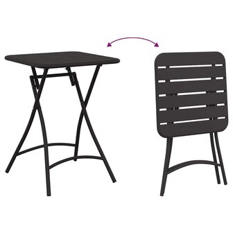 Tuintafel inklapbaar 55x55x73 cm staal antraciet 8