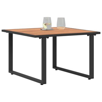 Tuintafel 55x55x35 cm DPC en staal bruin 2
