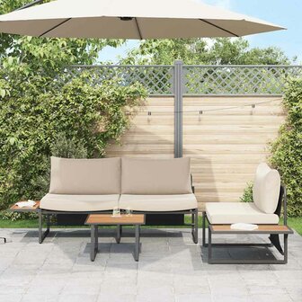 Tuintafel 55x55x35 cm DPC en staal bruin 3