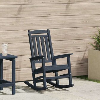 Tuin Schommelstoel Marineblauw 70x92x108 cm HDPE 1